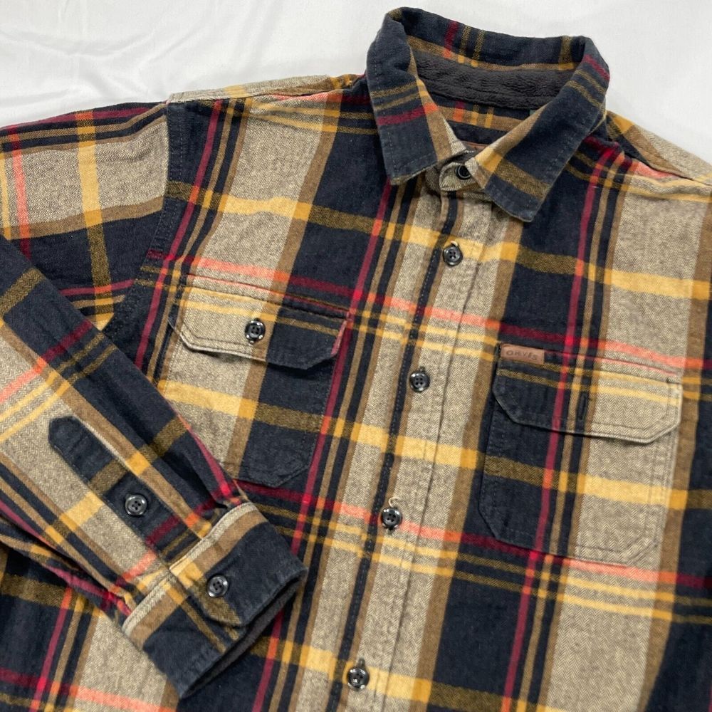 Orvis Lightweight Plaid Shirt Jacket Blue Red